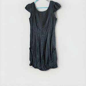Twelve By Twelve Womens Dary Gray Bubble Cocktail Dress Size Medium Lined Bow